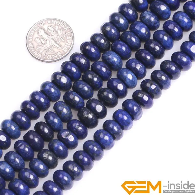 7x10 & 5x8mm Rondelle Spacer Lapis Lazuli Beads Dyed Color Fashion Stone Beads For Jewelry Making Strand 15 Inches Free Shipping