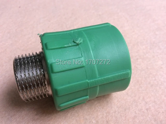 Conector macho DN32X3/4 "para tubería de agua, Color blanco, respetuoso con el medio ambiente, PPR, envío gratis