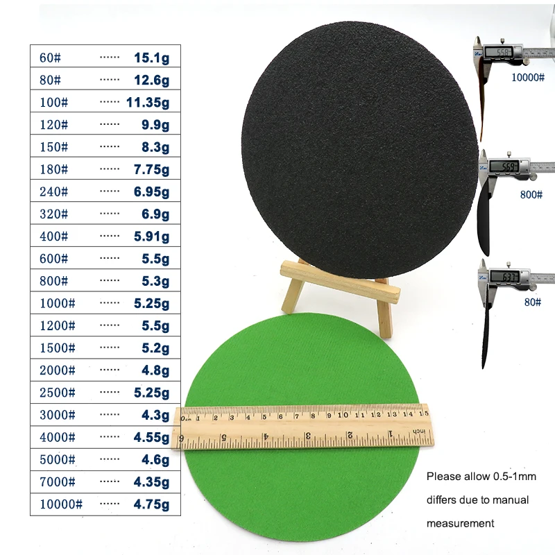 20pcs 6 인치 150mm 방수 샌딩 디스크 후크 & 루프 실리콘 카바이드 샌드페이퍼 습식/건식 60 ~ 10000 연마 용 그릿