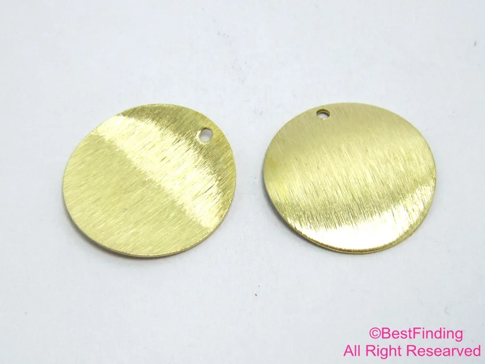 Brass round charms, Textured arched earring charms, 20mm, Brass findings for jewelry making - R444