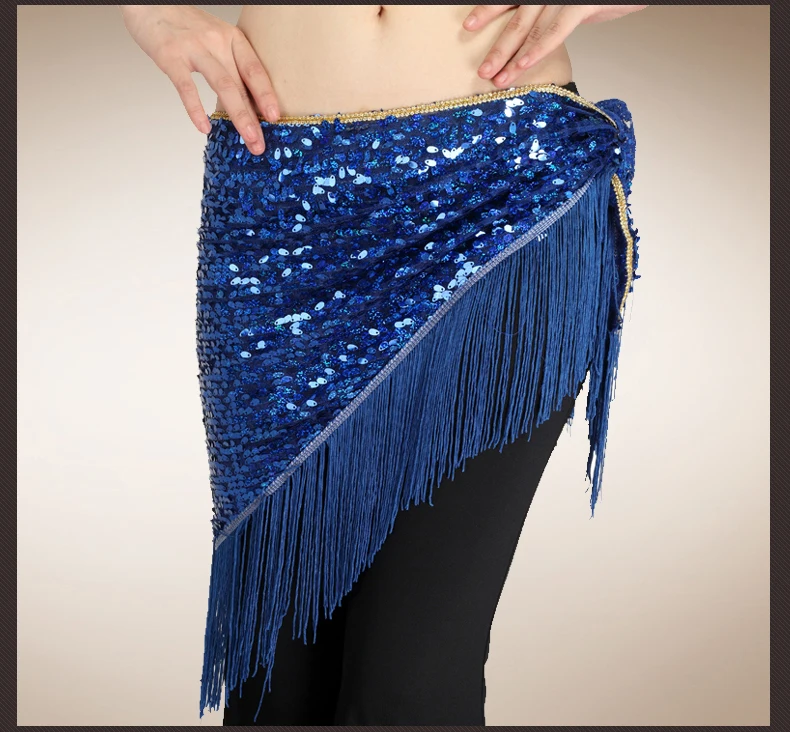 Wholesale belly dance belt for girls belly dance hip scarf sexy tassel sequins belly dance belt women belly dance clothing