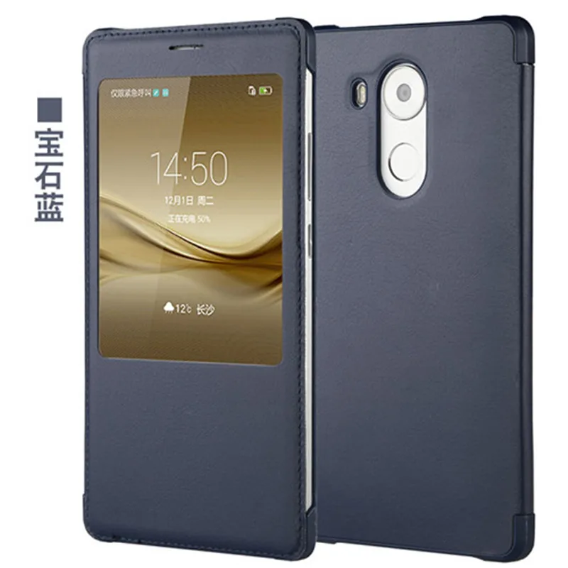 Luxury Mate8 View Window PU Leather Flip Case For Huawei Ascend Mate 8 Phone Cover