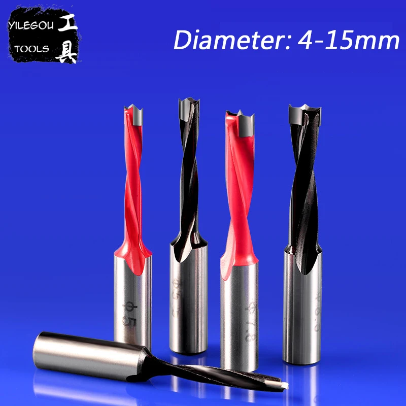 Professional 4mm-12mm CNC Gang Drill Tungsten Carbide Shank 10mm Router Cutter Length 70mm Wood Row Drilling For Wood End Mill