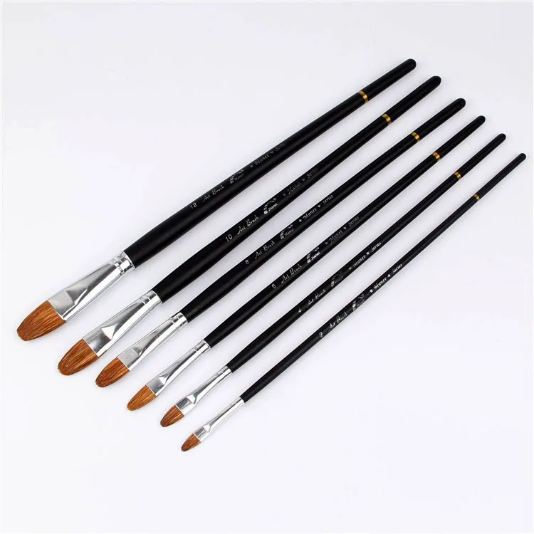 6pcs/Set high-grade Horsehair brush painting brush wholesale acrylic painting pen Kids Watercolor Gouache Painting  Art