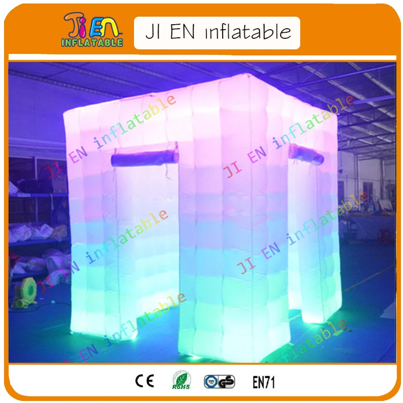 Photomaton gonflable à led, livraison aérienne gratuite à la porte, haute qualité, personnalisé, stand de fête de mariage, photomaton, tente, cube pliable