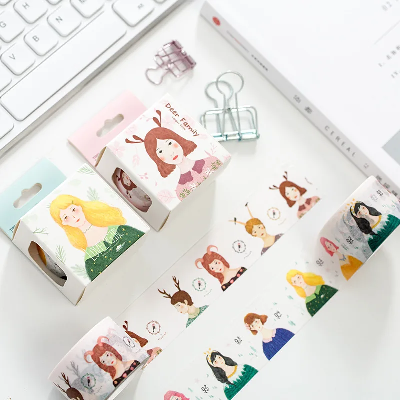 

3cm*10m Kawaii Young Girl Washi Tape DIY Scrapbooking Sticker Label Masking Tape School Office Supply