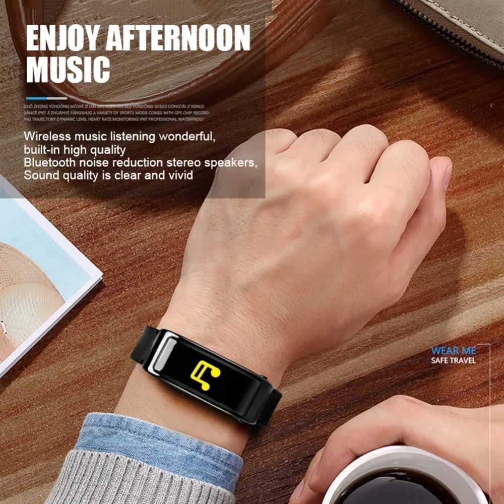 Bluetooth Y3 Color Headset Talk Smart Band Bracelet Heart Rate Monitor Sports Smart Watch Passometer Fitness Tracker Wristband