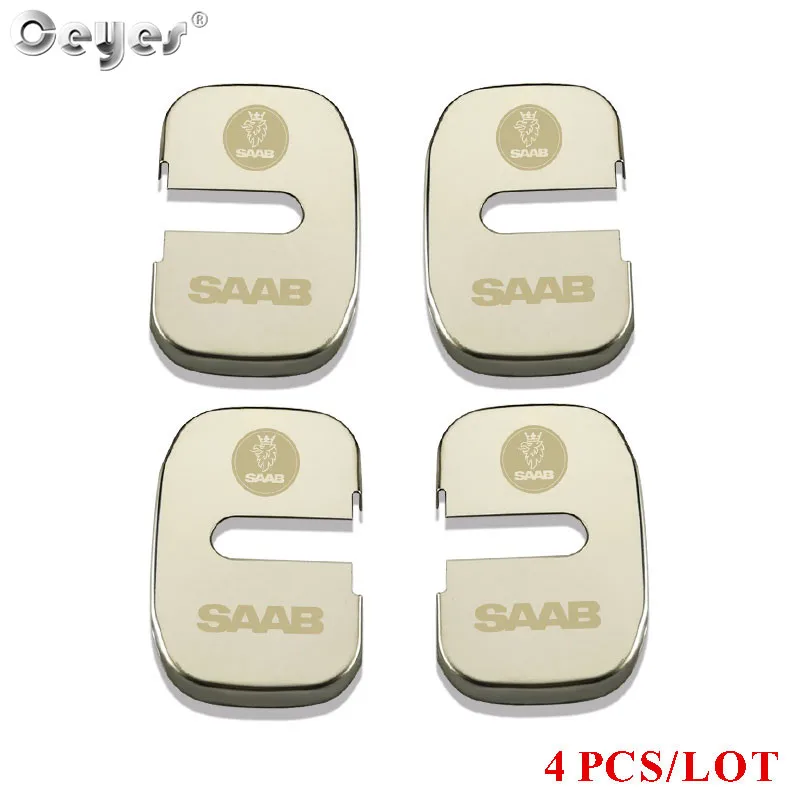 Ceyes-cubiertas para cerradura de puerta de coche, accesorios para Saab 9000, 900, 428, 03-10, 9-3, 9-5, 93, 95, 2003, 2012, pegatinas de protección