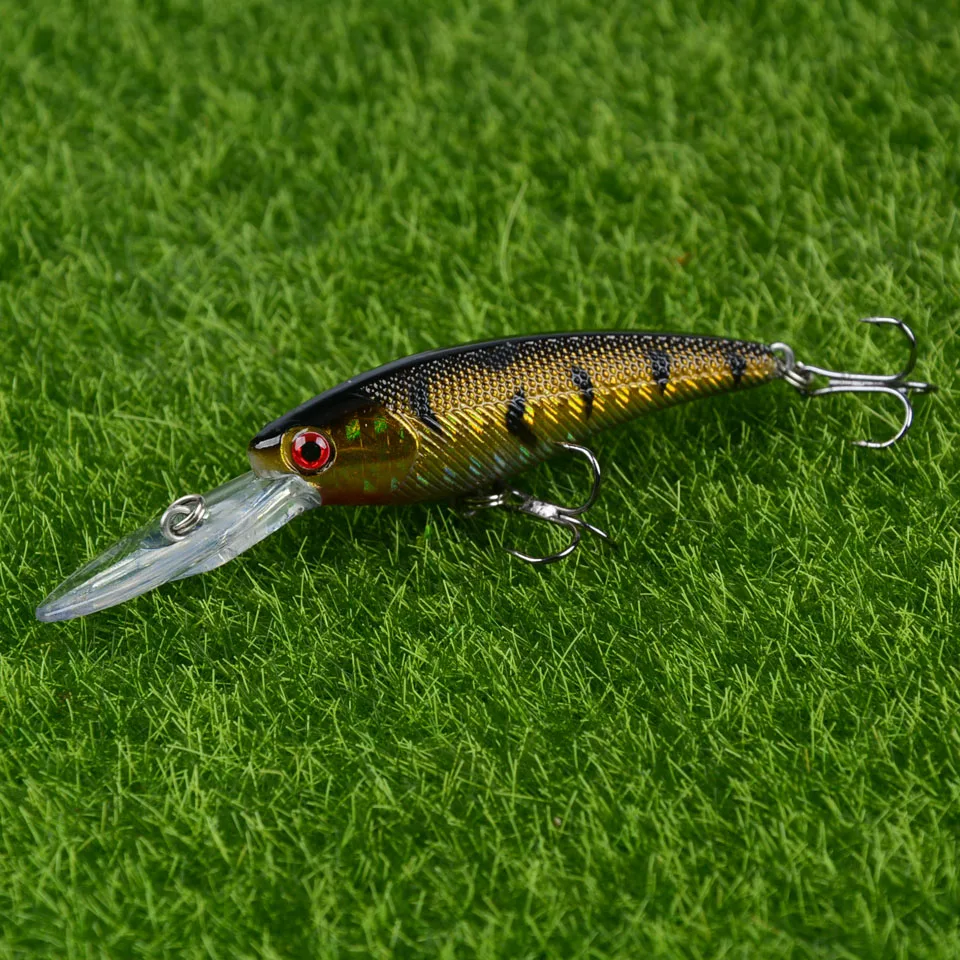 LINGYUE 9CM 8.5G Fishing Lure Hard Plastic Minnow Baits Floating Wobbler Diving 0-1.8M Crankbait 6# Hooks Trolling Pesca H054