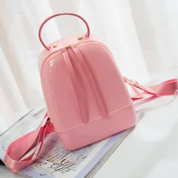 Candy Color Summer Jelly Backpacks Waterproof PVC School Bags Plastic Silicone Women Shoulder Bags Girls Backpack