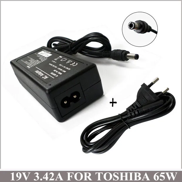 19V 3.42A 65W Notebook AC Adapter Charger Carregador Portatil For Toshiba Satellite C655-S5206 L655-S5154 L675D-S7053 1135-S155