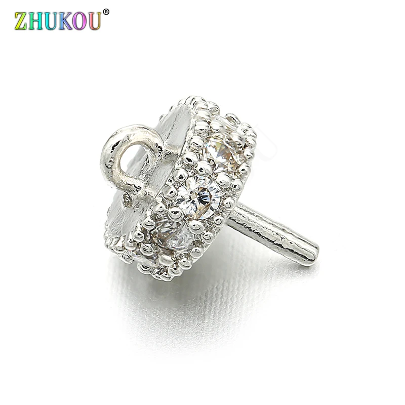 6*9mm High Quality Handmade Cubic Zirconia Earring Charms Pendants Diy Jewelry Findings, Hole: 1mm, Model: VD325