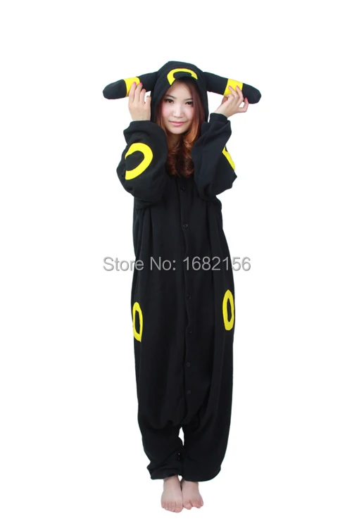 Kigurumi Adult Anime Cosplay Costume Black Umbreon Onesie Unisex Cartoon Raccoon Pajamas Party For Female Male