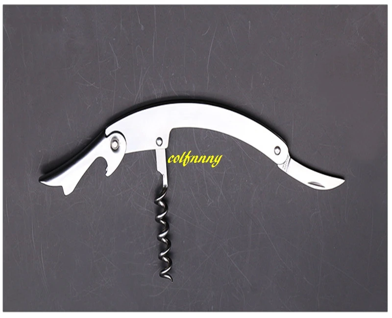 

500pcs/lot Multi-function Shrimp style Red Wine Bottle Opener Stainless steel Wine Bottle Openers