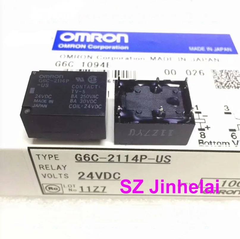 

5pcs Authentic original G6C-2114P-US 24VDC 12VDC 5VDC OMRON Relay DC24V DC12V DC5V