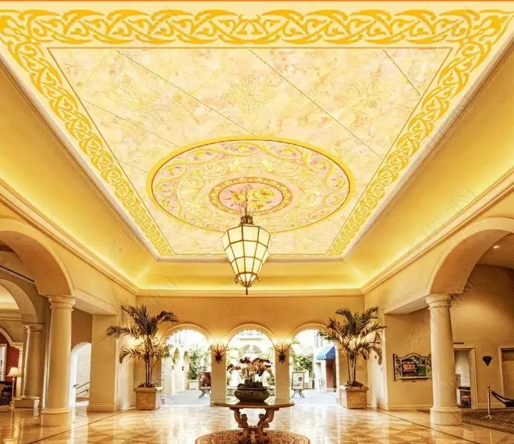 

3D Ceiling Photo Wallpaper Patterned carpet Living Room Bedroom Wall papers Home Decor 3D Ceiling Wall Murals