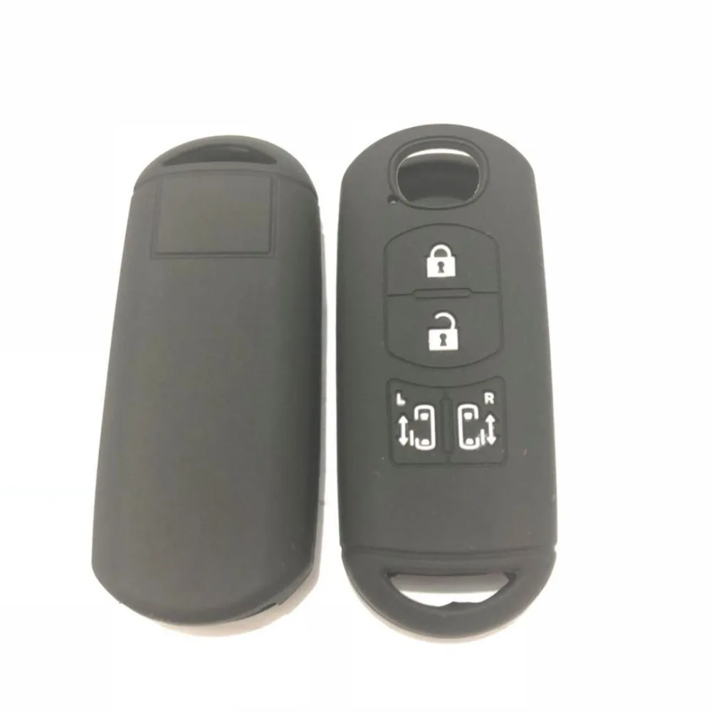 Smart Rubber Silicon 4 Button Sliding Doors Key Holder Remote Case For Mazda CX9 CX8 biante MPV Interior Accessory Guard