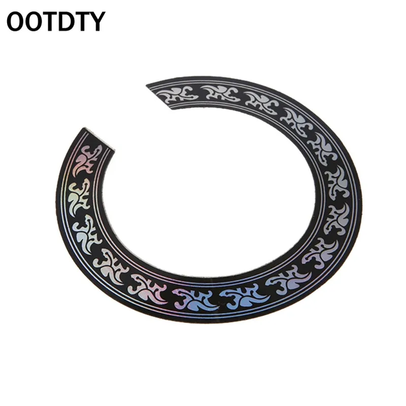 OOTDTY Hard PVC Circle Sound Hole Rosette Inlay for 38 39 inch Acoustic Guitars Decal