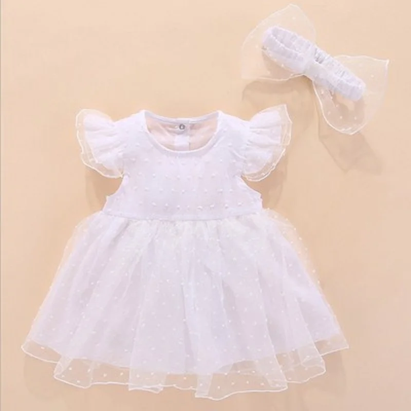 Baby Baptism Dress 2019 Red New Born Baby Girls Infant Dress Vestidos Bebe White Christening Dress For Baby Girl 3 6 9 Months image 5
