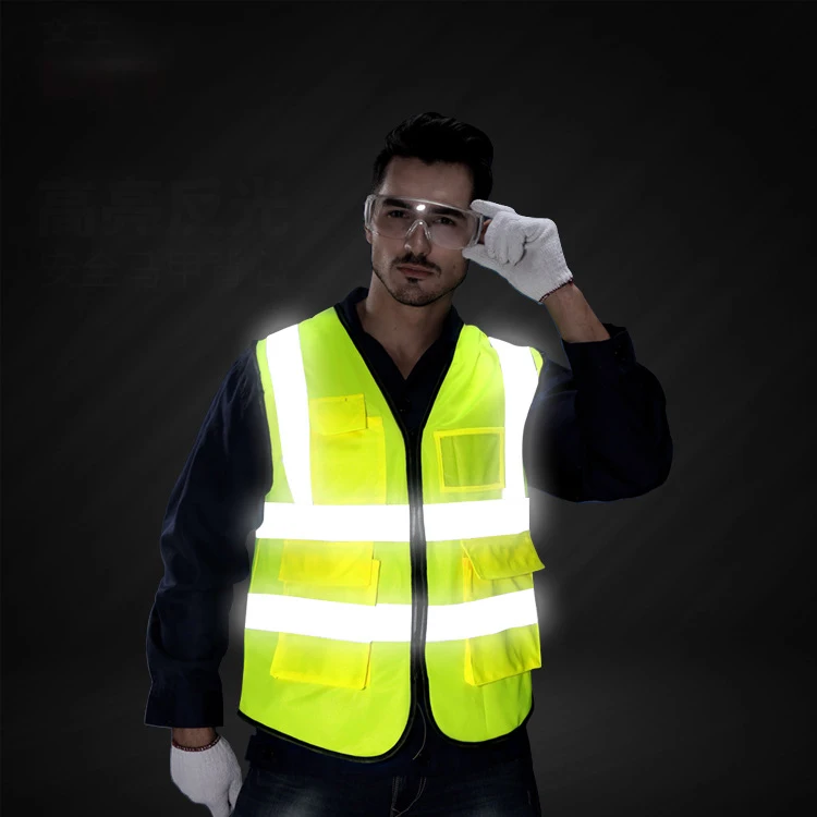 

High Visibility Reflective Vest With Reflective Strips For Construction Traffic Cycling Working Clothing Safety Vest