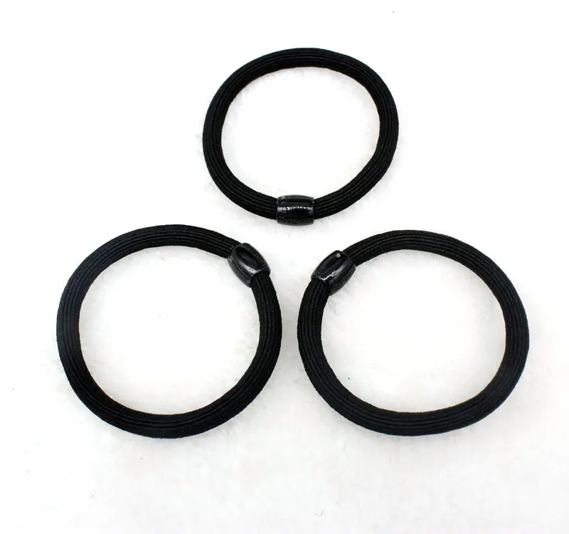 

150pcs Professional Thick, Sturdy Ponytail Holder Elastic Rings black