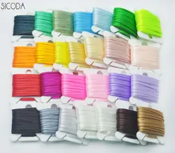 SICODA 2mm BDJ RIBBON Handmade baby clothes accessories diy ultrafine ribbon doll clothing trimmings 1pc=5meter