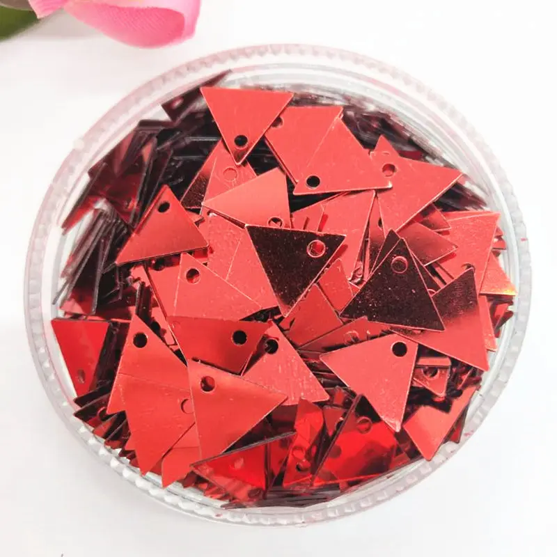 LNHOME 50g 9mm Triangular Shape Loose Flat Sequins For Crafts Sewing Sequins Spangle Accessories Red