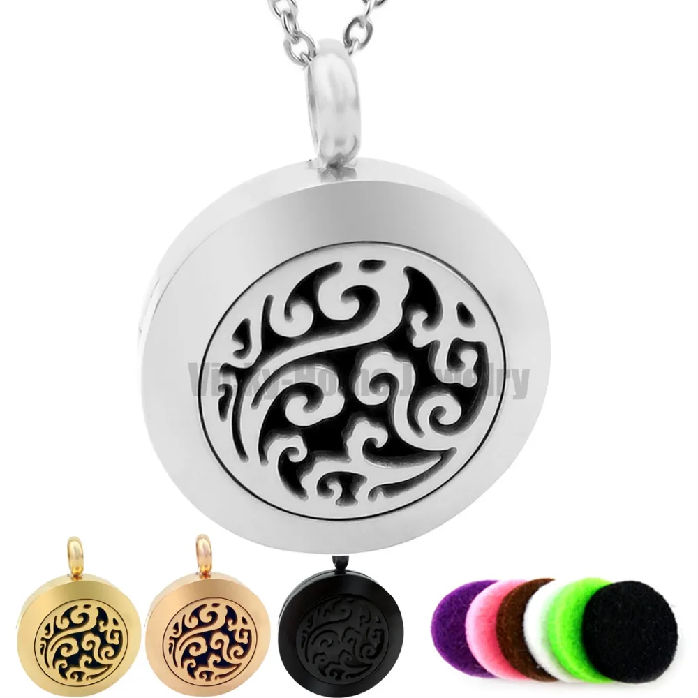 Cloud Design Essential Oils Diffuser Locket Aroma Free Pads Stainless Steel Diffuser Locket drop shipping