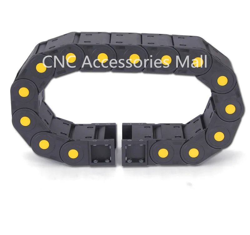 1 meter 25*77 Towline Enhanced Full-Closed Drag Chain with End Connectors for CNC Router Machine Tools