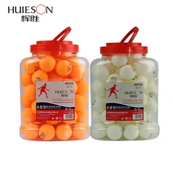 Huieson 60 pces/tambor profissional 3 estrelas bolas de tênis de mesa 40 + mm 2.8g abs plástico ping pong bola amarelo branco para o treinamento do clube (não comprar se rejeitar o direitos aduaneiros)