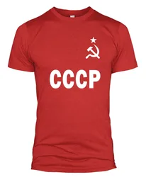 2019 New Brand Cheap Sale 100 % Cotton Cccp Soviet Union Retro Footballer T Shirt 2019 Men Women Kid Funny Shirts