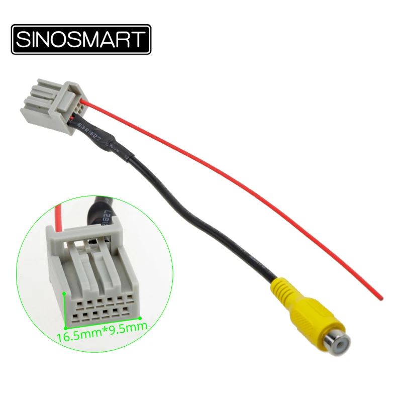 SINOSMART C12 12-PIN Reversing Camera Connection Harness for Honda Civic GHAC 2019 OEM Monitor without Damaging Car Wiring