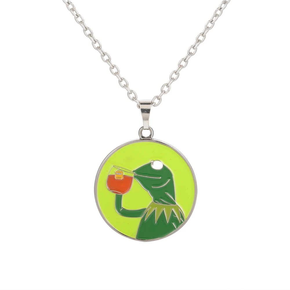 That's None of My Business Kermit Frog Necklace