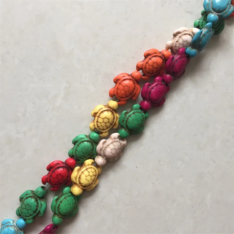 Turquoises Starfish Natural Loose Stone Spacer Howlite Seed Beads for DIY Making Jewelry Findings Bracelet Round Tube Leaf