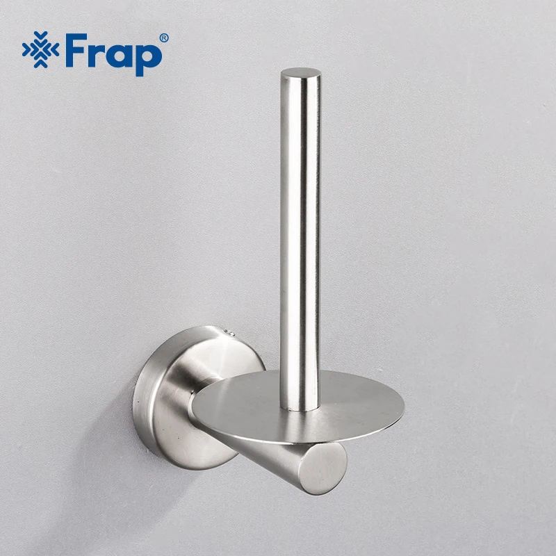 Frap Wall Mount Toilet Paper Holder Stainless Steel Bathroom Kitchen Roll Paper Tissue Towel Accessories Rack Holders Y14004-1