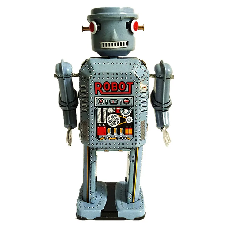 1PCS reminiscent tin toy robot retro collection large-eyed tin robot