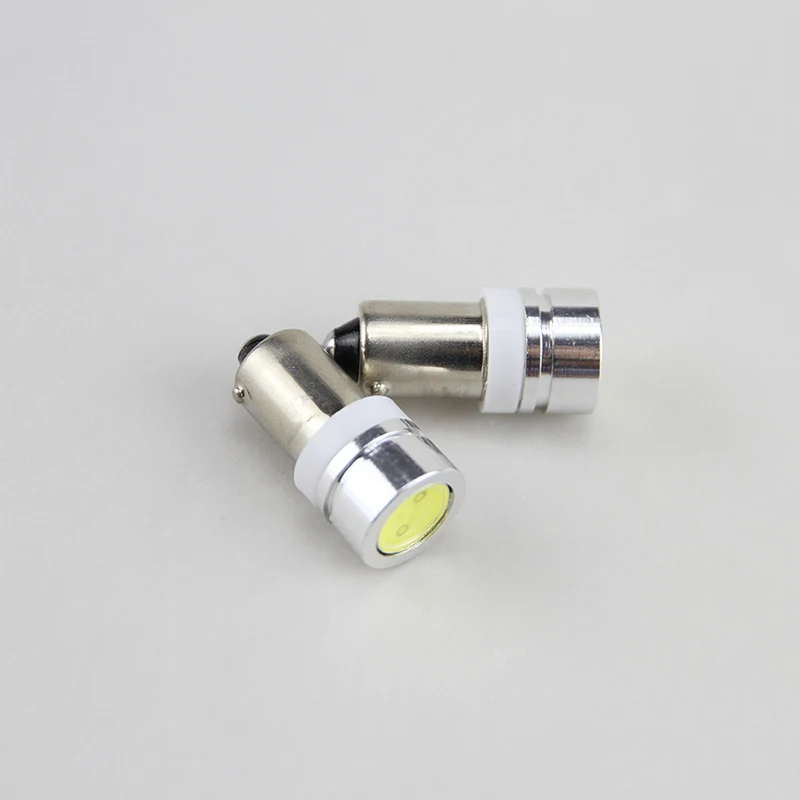 COB BA9 BA9s Single Contact Miniature Bayonet Led Bulb 12V White Car Bulbs T4W 1895 6253 64111 64113 Led Bulb (Pack of 8 White)
