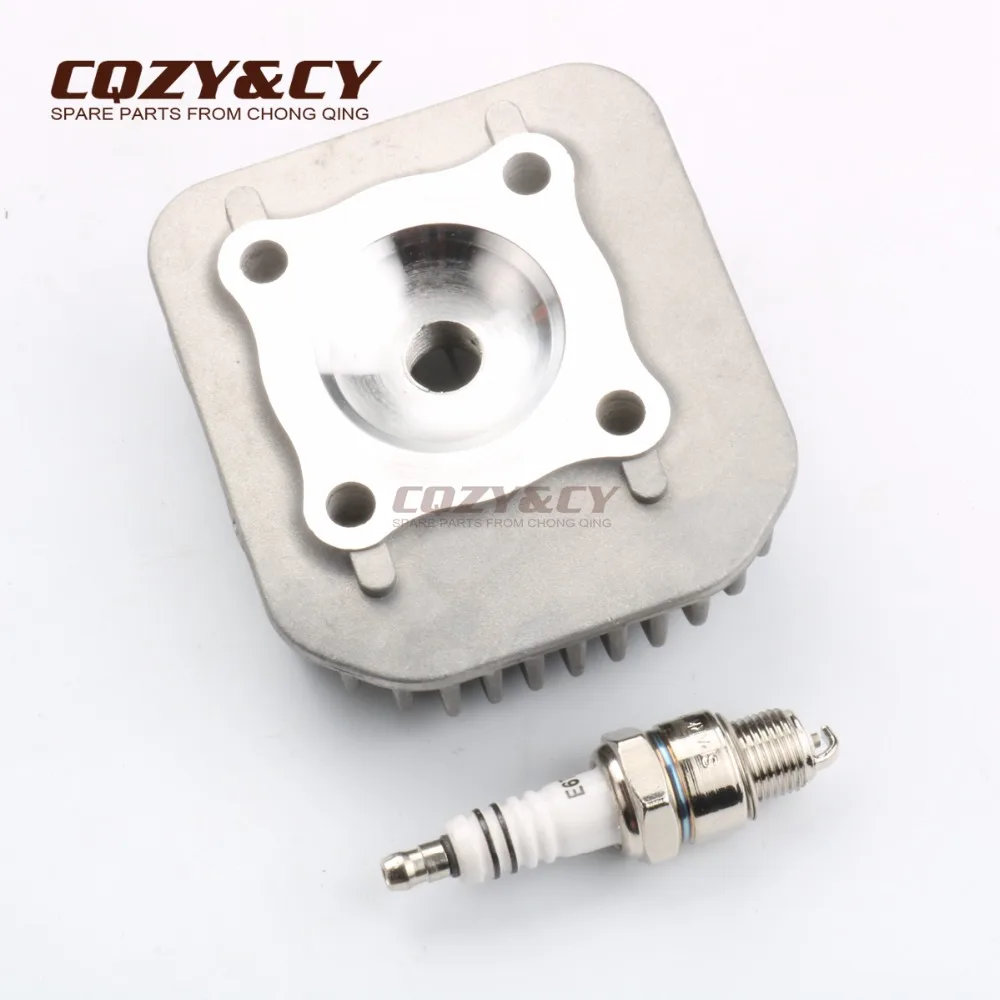 47mm 70cc Cylinder head cover & E6TC spark plug for YAMAHA BWS 50 ZUMA50 91-97 4BX 4VA Slider 50 2T Scooter