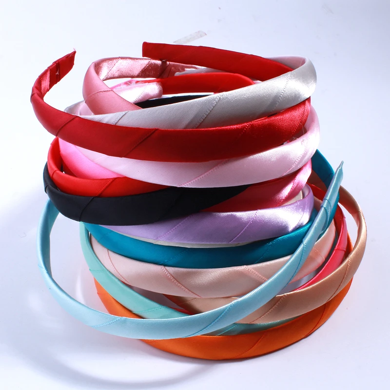 

200PCS Fashion Ribbon Covered Resin Headbands For Girls Women Elastic Hairband Accessories U Pick Color