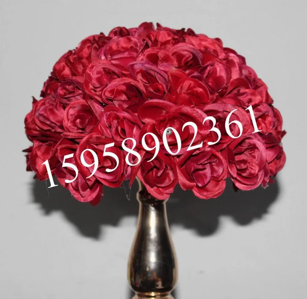 SPR 30cm DARK RED plastic inner wedding kissing ball,12pcs/lot=24pcs half ball,option color,option size