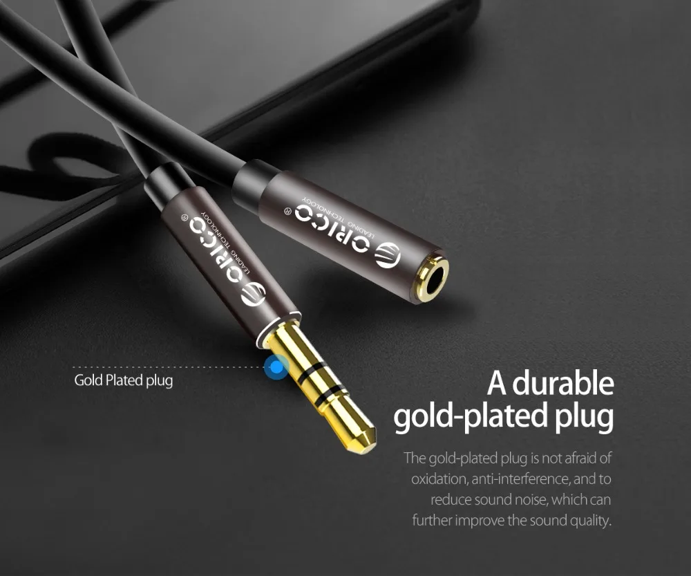 ORICO 3.5mm przedłużacz kabla Aux przedłużacz słuchawkowy dla iPhone 6 6s Xiaomi redmi 5 plus Huawei Samsung lite kabel Audio