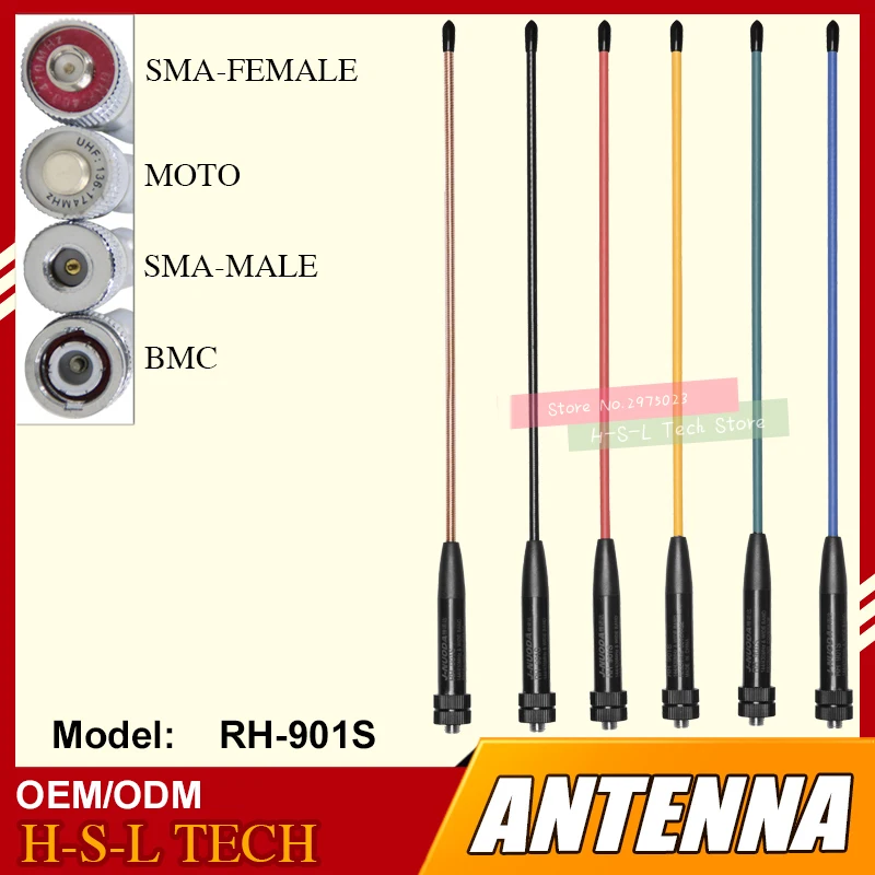 SMA-Female/SMA-Male/BNC Dual Band Antenna For Walkie Talkie Baofeng UV-5R UV-B6 UV-B5 UV-82 888S UV-8D TG-UV2 KG-UVD1P RH-901S