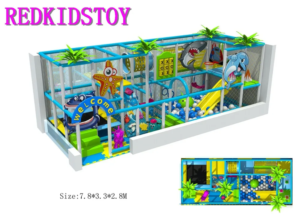 Premium Quality Small Size Indoor Play Toys Children Indoor Playground For Kindergarten HZ-170627