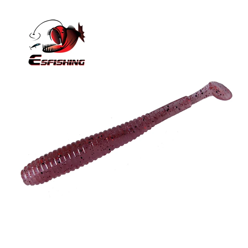 ESFISHING Pesca Soft Bait I Shad Tail 12cm Salts and Attractant Injected Isca Artificial Tackle Wobblers Jigging Fishing Lure