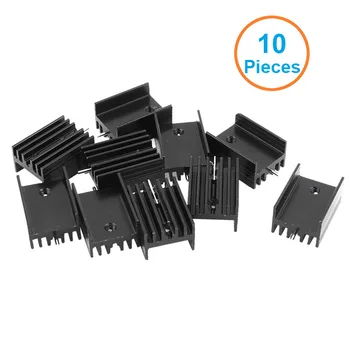 10 teile/los schwarzes Aluminium 20*15*11mm bis 220 bis 7805 Kühlkörper Kühler für Mos, Trioden transistoren Kühler IC Chip Dissipation