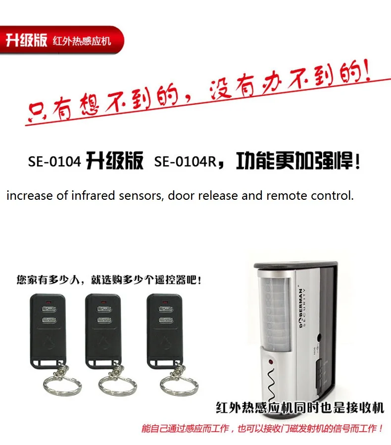 SE-0104 Motion Detector Alarm w Chime  motion alarm