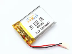 3.7V 1000mAh 803040 Lithium Polymer Li-Po ion Rechargeable Battery For MP4 MP5 GPS PSP mobile Pocket PC e-books bluetooth