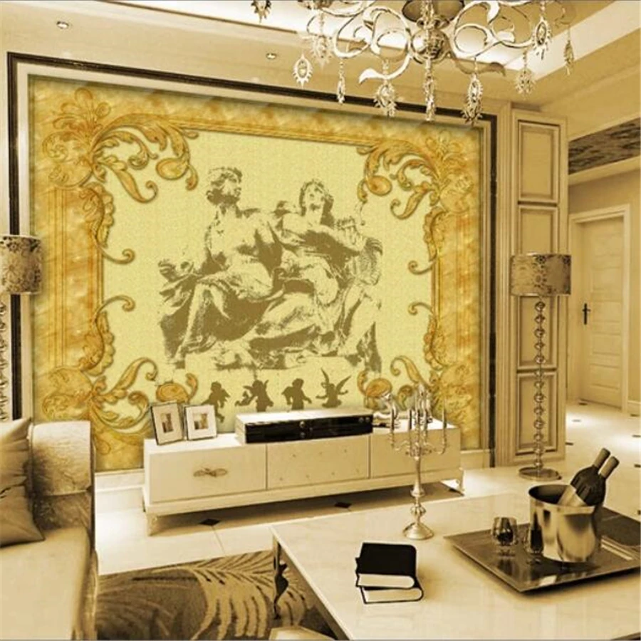 

beibehang Customized Large Photo Wallpaper Mural 3d Jane European Tile Living Room TV Background Wall paper Decorative Painting