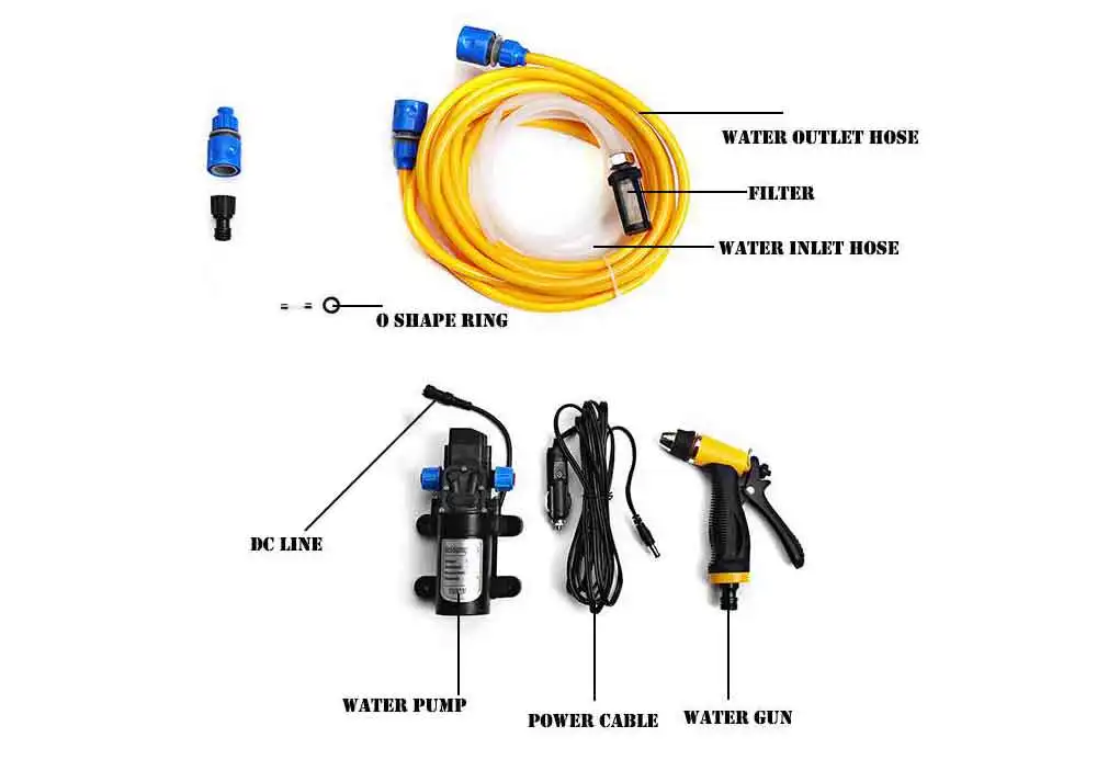 

12V 80W High Pressure Self-Priming Electric Car Wash Washer Washing Machine Cigarette Lighter Water Pump With Cigarette Lighter