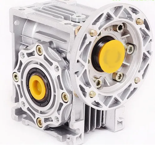 5:1-100 :1 Gear Ratio RV50 Worm Gearbox Reducer NMRV050 11mm 14mm 19mm Input Hole For 0.12-0.75KW Motor